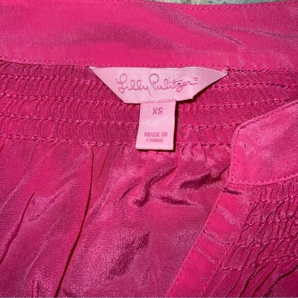 Lily Pulitzer Vibrant Pink Long Sleeve Blouse - Picture 2 of 7